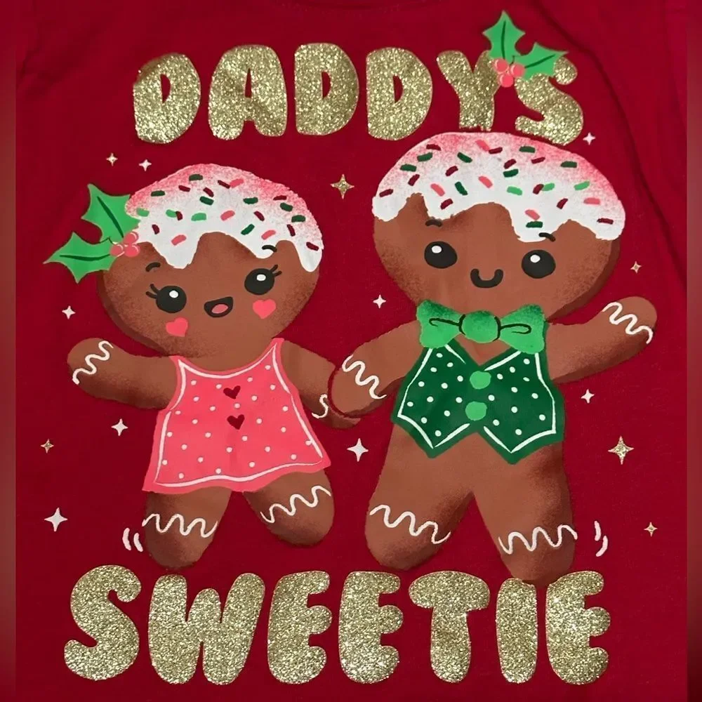 The Children’s Place Christmas Gingerbread Long Sleeve Shirt | Toddler Girl Size